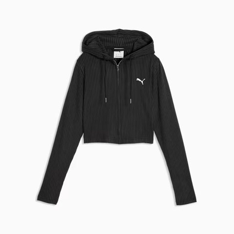 ESS Ribbed Full-Zip Soft Touch Hoodie Women