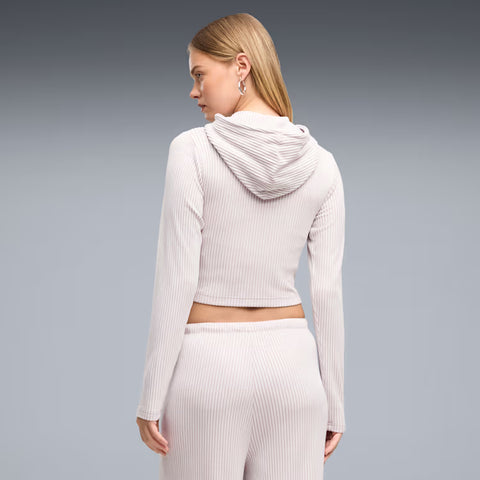 ESS Ribbed Full-Zip Soft Touch Hoodie Women