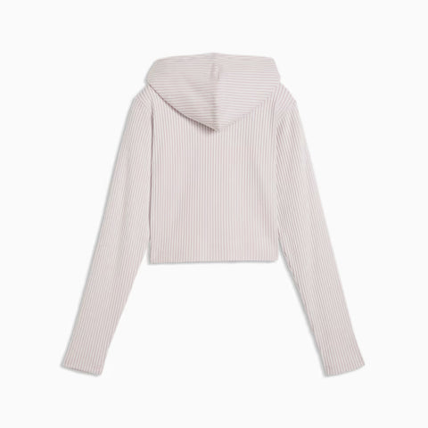 ESS Ribbed Full-Zip Soft Touch Hoodie Women