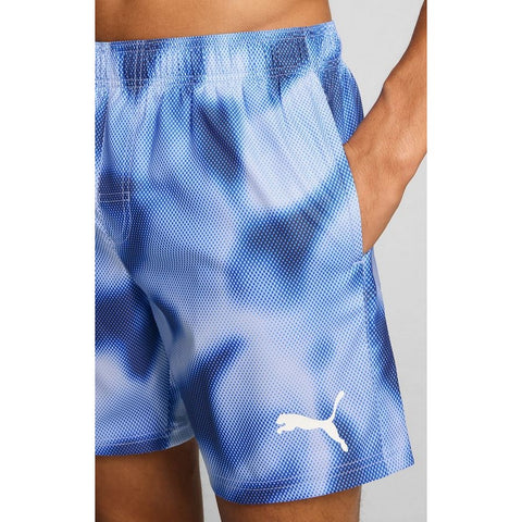 PUMA Swim Men Printed Rasterized Mid Shorts